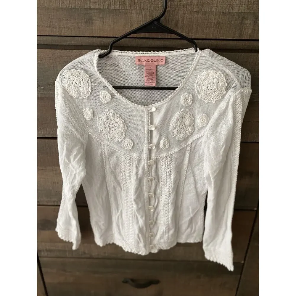 Bandolino women's cardigan, in a romantic style.100% cotton 8 - Picture 10 of 12